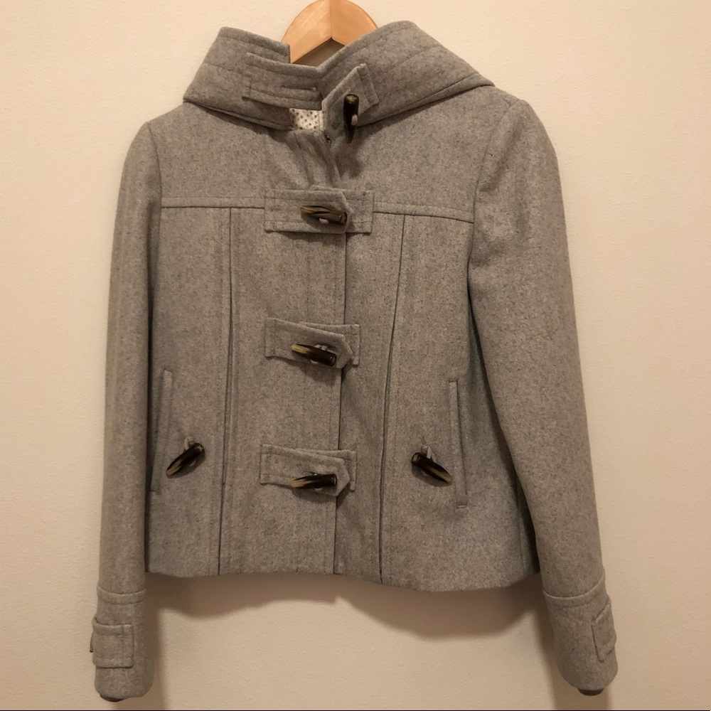 Anthropologie wool blend duffel coat with hood - Picture 1 of 4